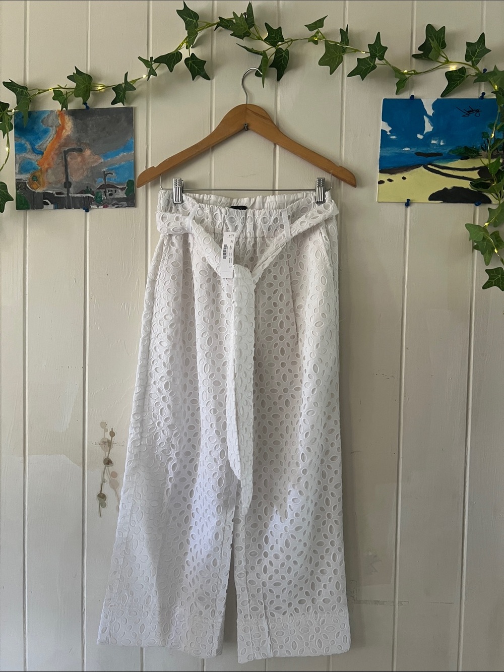 J.crew White Eyelet Tie-Waist Maxi Skirt